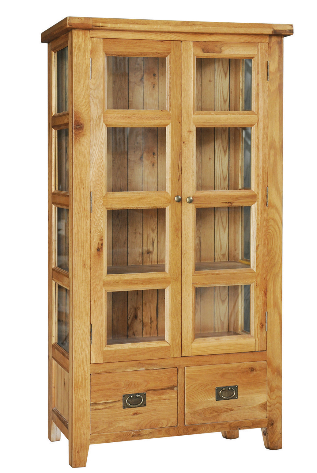 Provence Oak Glazed Cupboard 2 Door - Click Image to Close